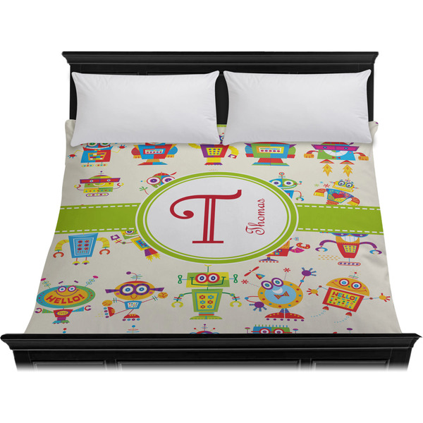Rocking Robots Duvet Cover - King - On Bed - No Prop
