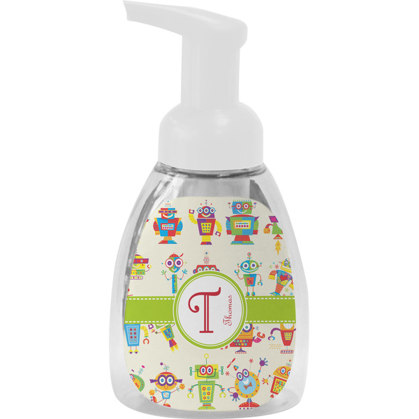 Custom Rocking Robots Foam Soap Bottle - White (Personalized)