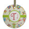 Rocking Robots Frosted Glass Ornament - Round