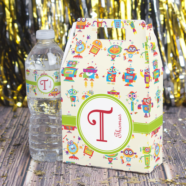 Rocking Robots Gable Favor Box - In Context