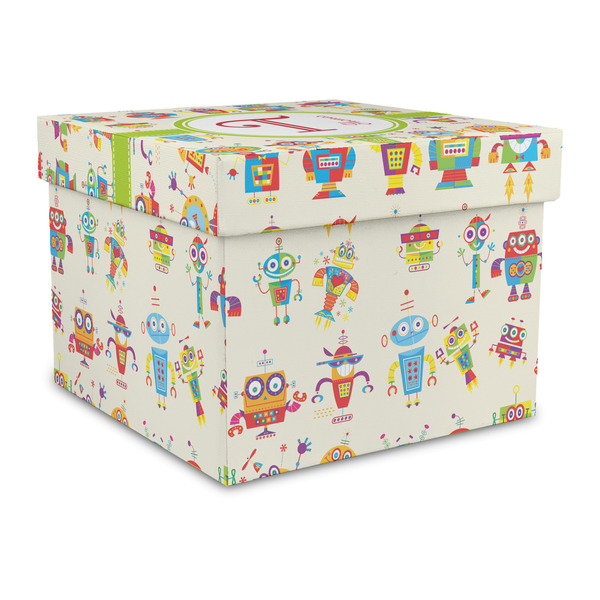 Custom Rocking Robots Gift Box with Lid - Canvas Wrapped - Large (Personalized)