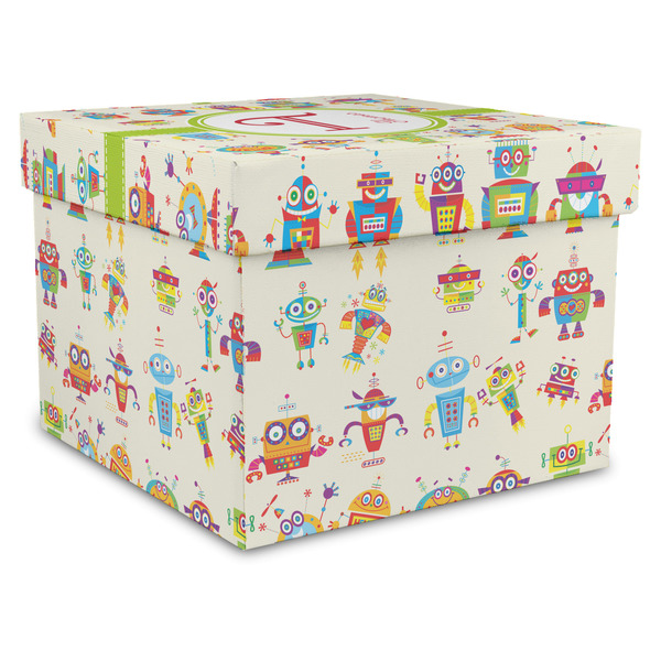 Custom Rocking Robots Gift Box with Lid - Canvas Wrapped - X-Large (Personalized)