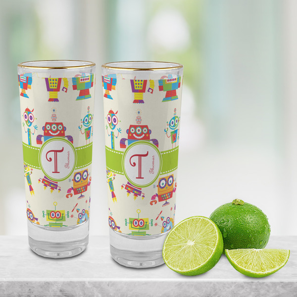 Rocking Robots Glass Shot Glass - 2 oz - LIFESTYLE