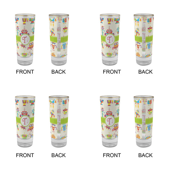Rocking Robots Glass Shot Glass - 2 oz - Set of 4 - APPROVAL