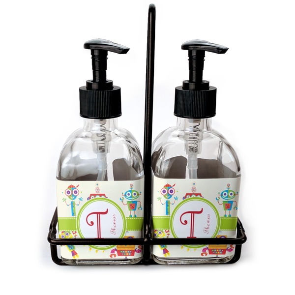 Custom Rocking Robots Glass Soap & Lotion Bottles (Personalized)