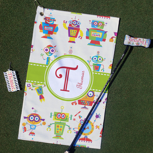 Custom Rocking Robots Golf Towel Gift Set (Personalized)