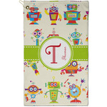 Rocking Robots Golf Towel - Poly-Cotton Blend - Small w/ Name and Initial