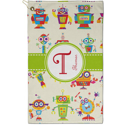 Rocking Robots Golf Towel - Poly-Cotton Blend - Small w/ Name and Initial