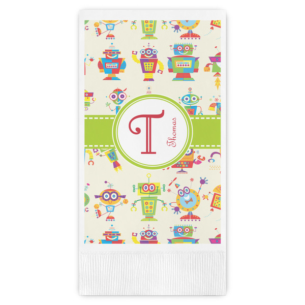 Custom Rocking Robots Guest Napkins - Full Color - Embossed Edge (Personalized)