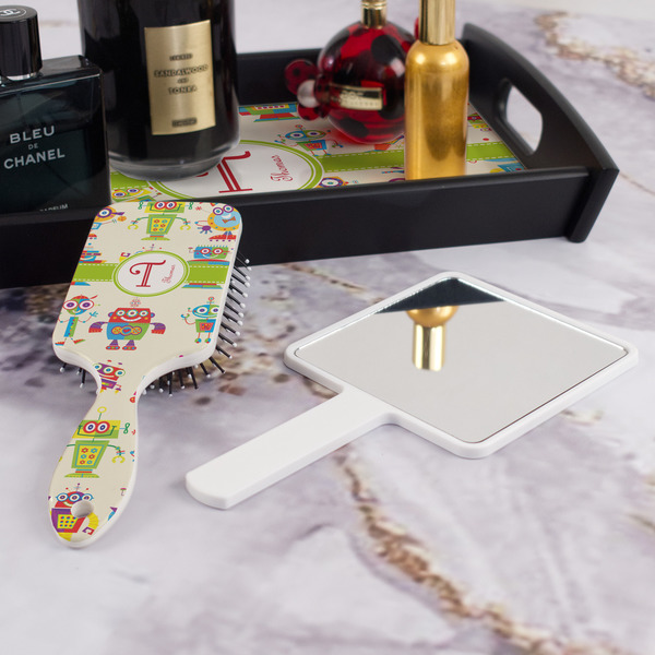 Rocking Robots Hair Brush - With Hand Mirror