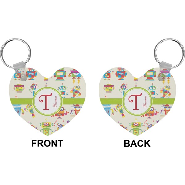 Rocking Robots Heart Keychain (Front + Back)