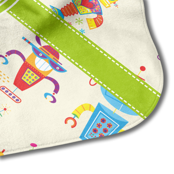 Rocking Robots Hooded Baby Towel- Detail Corner