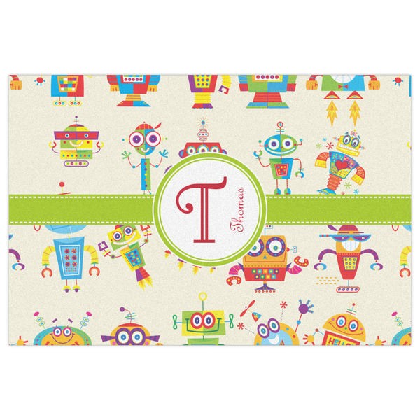 Rocking Robots Indoor / Outdoor Rug - 2'x3' - Front Flat