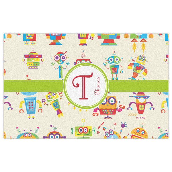 Rocking Robots Indoor / Outdoor Rug - 5'x8' - Front Flat