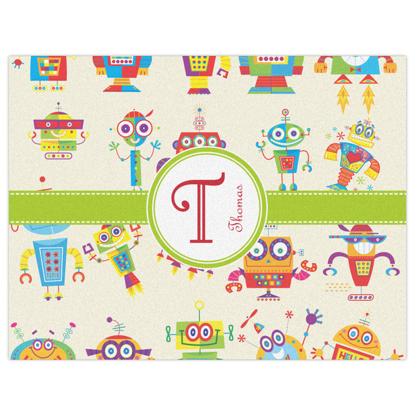 Rocking Robots Indoor / Outdoor Rug - 6'x8' - Front Flat