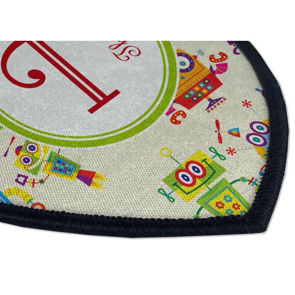 Rocking Robots Iron on Shield 3 Detail