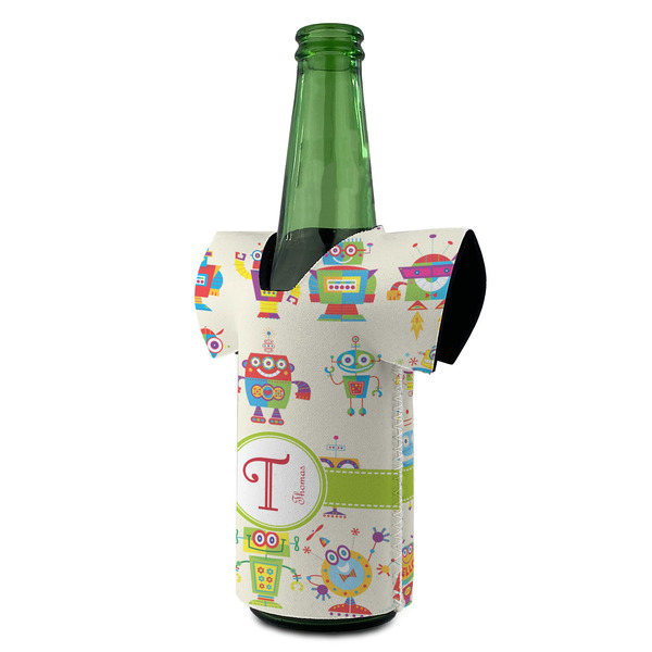 Rocking Robots Jersey Bottle Cooler - ANGLE (on bottle)