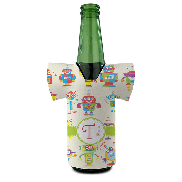 Rocking Robots Jersey Bottle Cooler - FRONT (on bottle)
