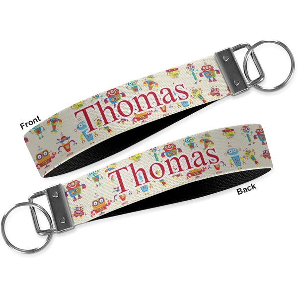 Rocking Robots Key-chain - Metal and Nylon - Front and Back