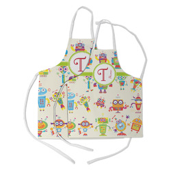 Rocking Robots Kid's Apron w/ Name and Initial