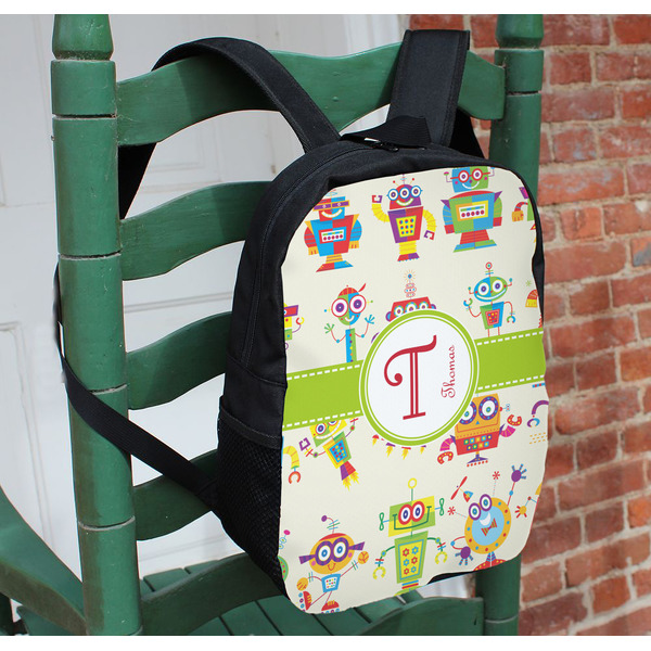 Rocking Robots Kids Backpack - In Context