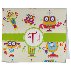 Rocking Robots Kitchen Towel - Poly Cotton w/ Name and Initial