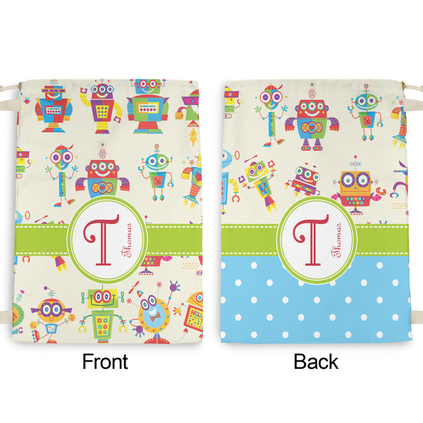 Rocking Robots Large Laundry Bag - Front & Back View