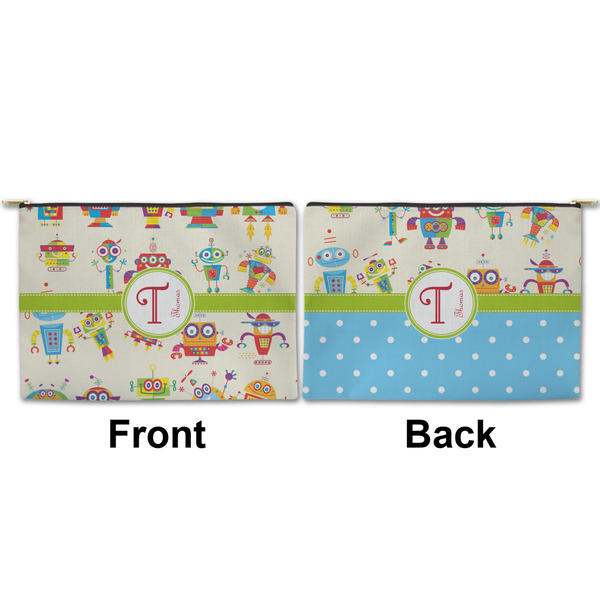 Rocking Robots Large Zipper Pouch Approval (Front and Back)