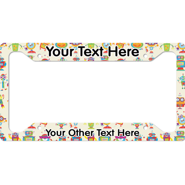 Custom Rocking Robots License Plate Frame - Style A (Personalized)