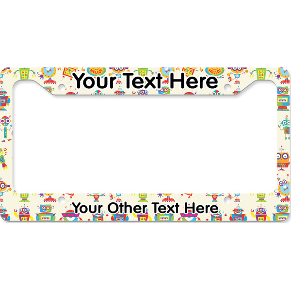 Custom Rocking Robots License Plate Frame - Style B (Personalized)