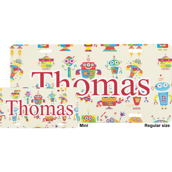 Rocking Robots License Plate (Sizes)