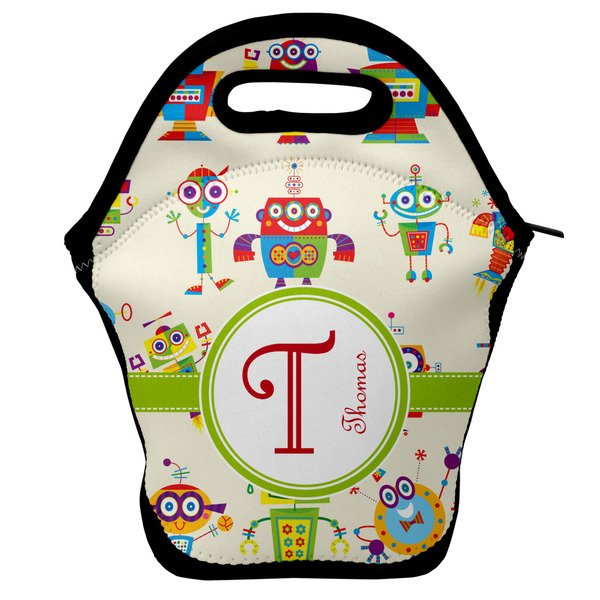 Custom Rocking Robots Lunch Bag w/ Name and Initial
