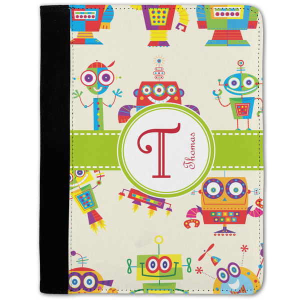 Custom Rocking Robots Notebook Padfolio w/ Name and Initial