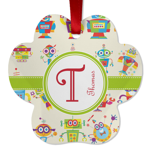 Rocking Robots Metal Paw Ornament - Front