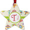 Rocking Robots Metal Star Ornament - Double Sided w/ Name and Initial