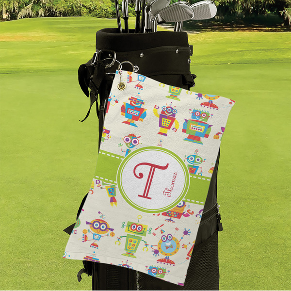 Rocking Robots Microfiber Golf Towels - Small - LIFESTYLE