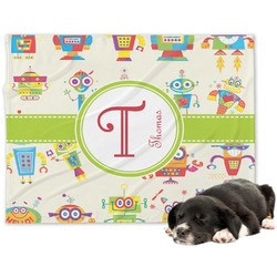 Rocking Robots Dog Blanket - Large (Personalized)