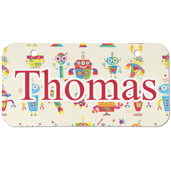 Custom Rocking Robots Mini/Bicycle License Plate (2 Holes) (Personalized)