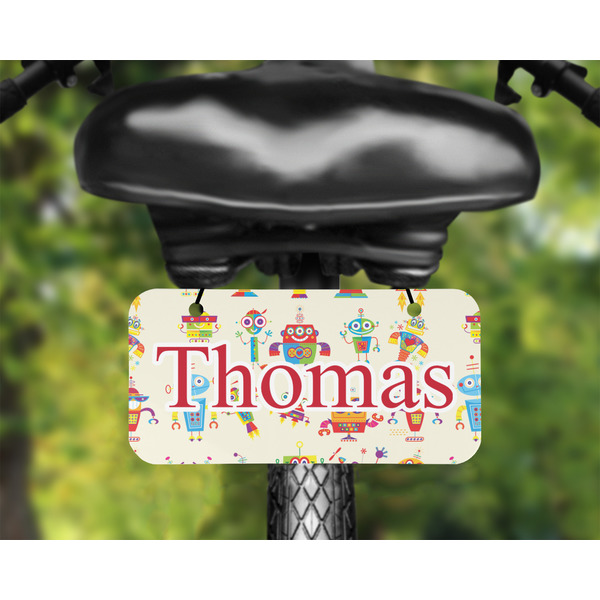 Rocking Robots Mini License Plate on Bicycle - LIFESTYLE Two holes