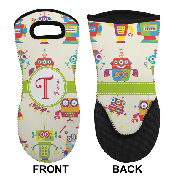 Rocking Robots Neoprene Oven Mitt (Front & Back)