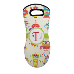 Rocking Robots Neoprene Oven Mitt w/ Name and Initial
