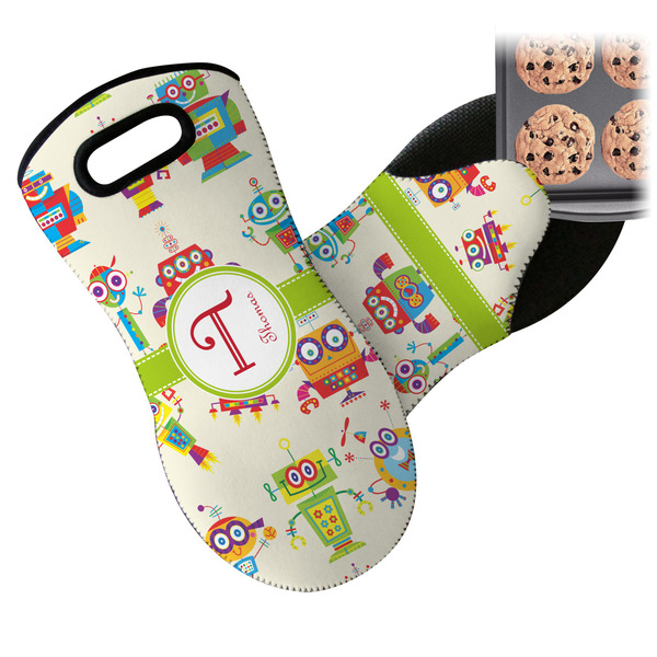 Rocking Robots Neoprene Oven Mitt