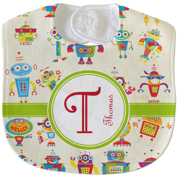 Rocking Robots New Baby Bib - Closed and Folded