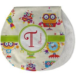 Rocking Robots Burp Pad - Velour w/ Name and Initial
