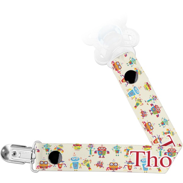 Custom Rocking Robots Pacifier Clip (Personalized)