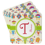 Rocking Robots Paper Coasters w/ Name and Initial