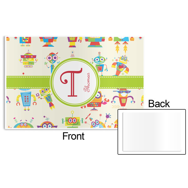 Rocking Robots Disposable Paper Placemat - Front & Back