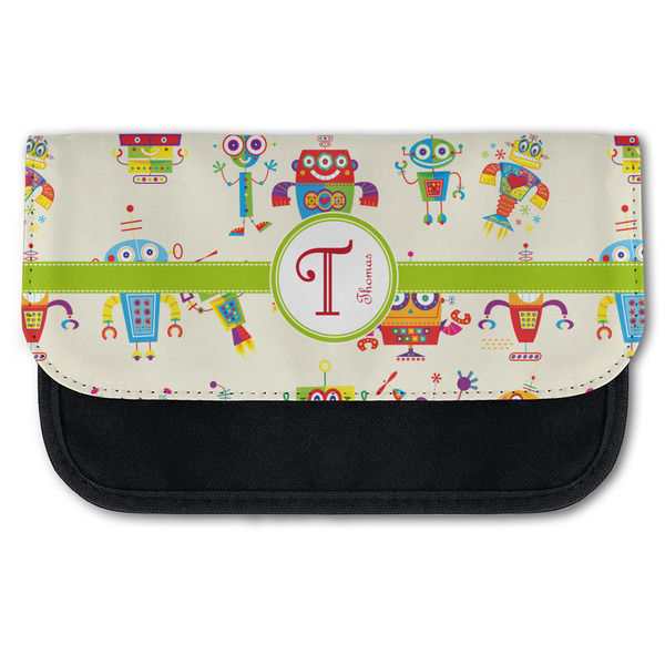Custom Rocking Robots Canvas Pencil Case w/ Name and Initial