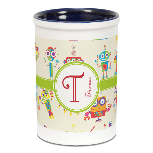 Rocking Robots Pencil Holder - Blue