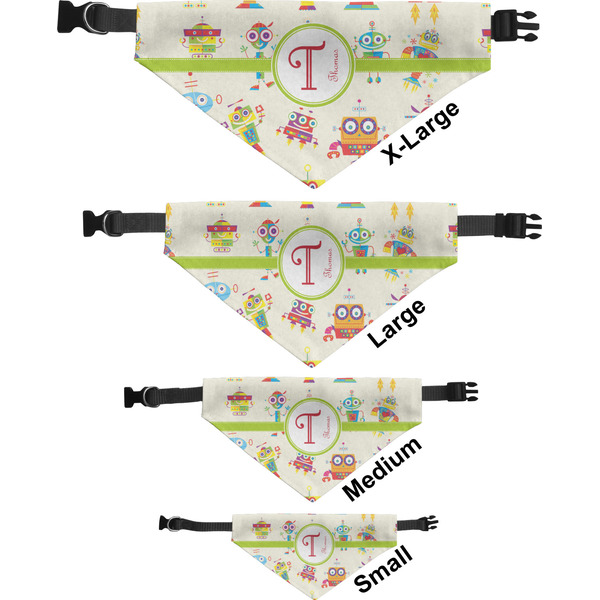 Rocking Robots Pet Bandana Sizes